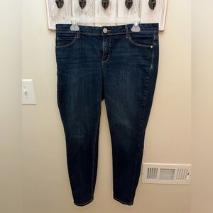 Simply Vera Vera Wang Women's Deep Blue Skinny Jeans, Size 14